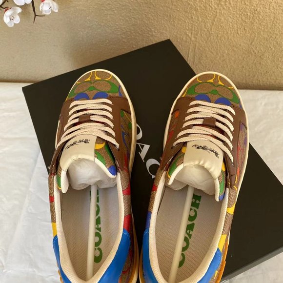 Coach Rainbow Clip Low Top Sneaker NWTCA008 - Picture 5 of 11